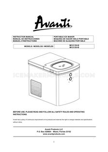 Avanti IM1213SIS Instruction Manual