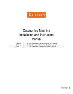 Hestan GIMR15 Installation Manual