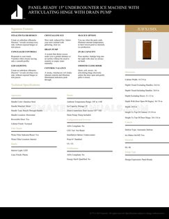 JennAir JUIFX15HX Spec Sheet