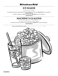 KitchenAid KUIC18NNXS Use & Care Guide