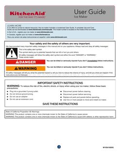 KitchenAid KUIX505ESS User Guide
