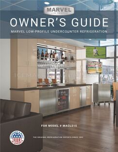 Marvel MACL215SS01B Owners Manual