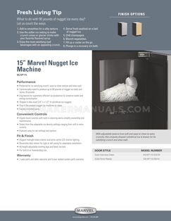 Marvel MLNP115SS01B Specification Sheet