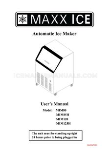 Maxx Ice MIM80 User's Manual