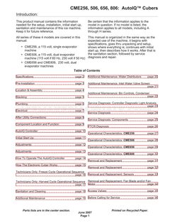 Scotsman CME256AS-1F Service Manual