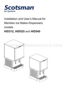 Scotsman HID312 Installation and User's Manual