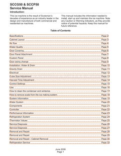 Scotsman SCCG30MA-1SU Service Manual