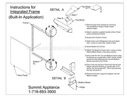 Summit BIM44GIFRHD Integrated Frame Instructions