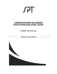 Sunpentown IM60YUSA User Manual