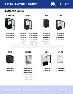 U-Line UBI95B00A Installation Guide