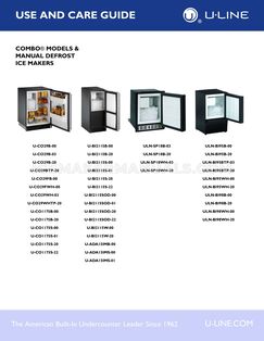 U-Line UBI95B00A Use and Care Guide